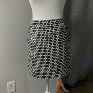 Geometric Black and White Mini Skirt